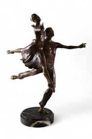LARGE BRONZE DANCERS SCULPTURE
