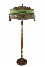 1920'S WOODEN FLOOR LAMP