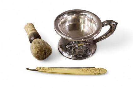 3 PIECE VICTORIAN SHAVING SET