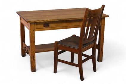 L. & J.G. STICKLEY DESK & CHAIR