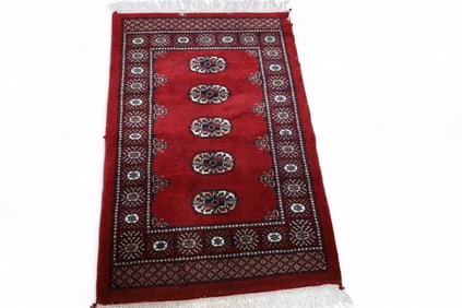 APPROX 4' x 2' 8' BOKARA WOOL RUG
