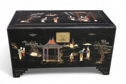 CHINESE LACQUER CAMPHOR TRUNK
