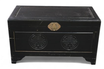 CHINESE LACQUERED CAMPHOR TRUNK