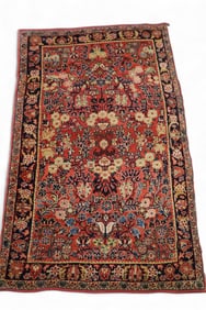 APPROX 4' 11" x 3' 2" HANDMADE WOOL RUG