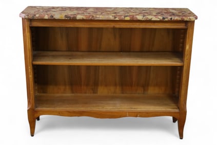 MARBLE TOP BOOKCASE