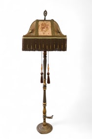 1920'S WOODEN FLOOR LAMP