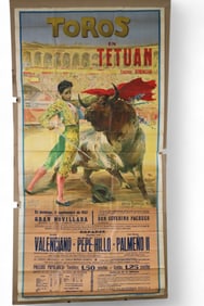 HUGE 1932 BULLFIGHTING POSTER