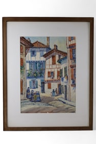 STREET SCENE WATERCOLOR