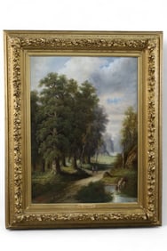 LARGE EUROPEAN LANDSCAPE PAINTING