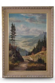 LARGE MOUNTAIN LANDSCAPE PAINTING