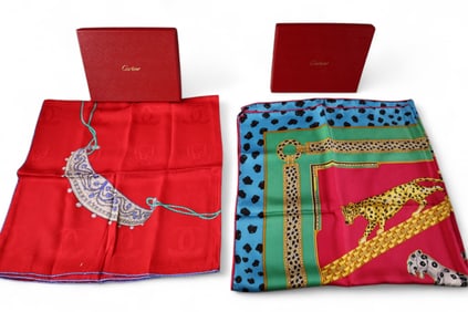 2 CARTIER SCARVES