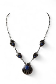 SILVER & LAPIS NECKLACE