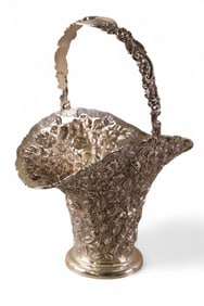 REPOUSSE STERLING SILVER BASKET