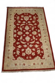 APPROX 4' 10" x 3' HANDMADE WOOL RUG