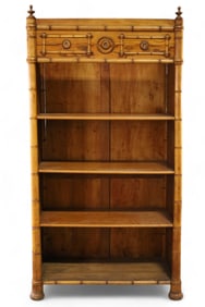 VICTORIAN FAUX BAMBOO BOOKCASE