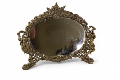 CAST METAL VANITY MIRROR