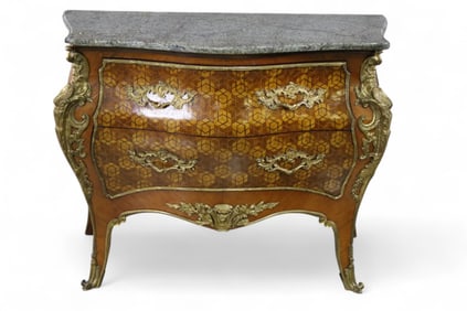 FRENCH STYLE MARBLE TOP CHEST