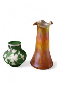 2 PIECES OF ART GLASS