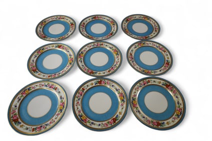 SET OF 9 LIMOGES SALAD PLATES