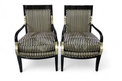 PAIR OF ITALIAN STYLE ARMCHAIRS