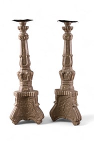 PAIR OF CANDLE PRICKETS