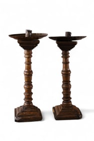 PAIR OF 18TH CENTURY CANDLE PRICKETS