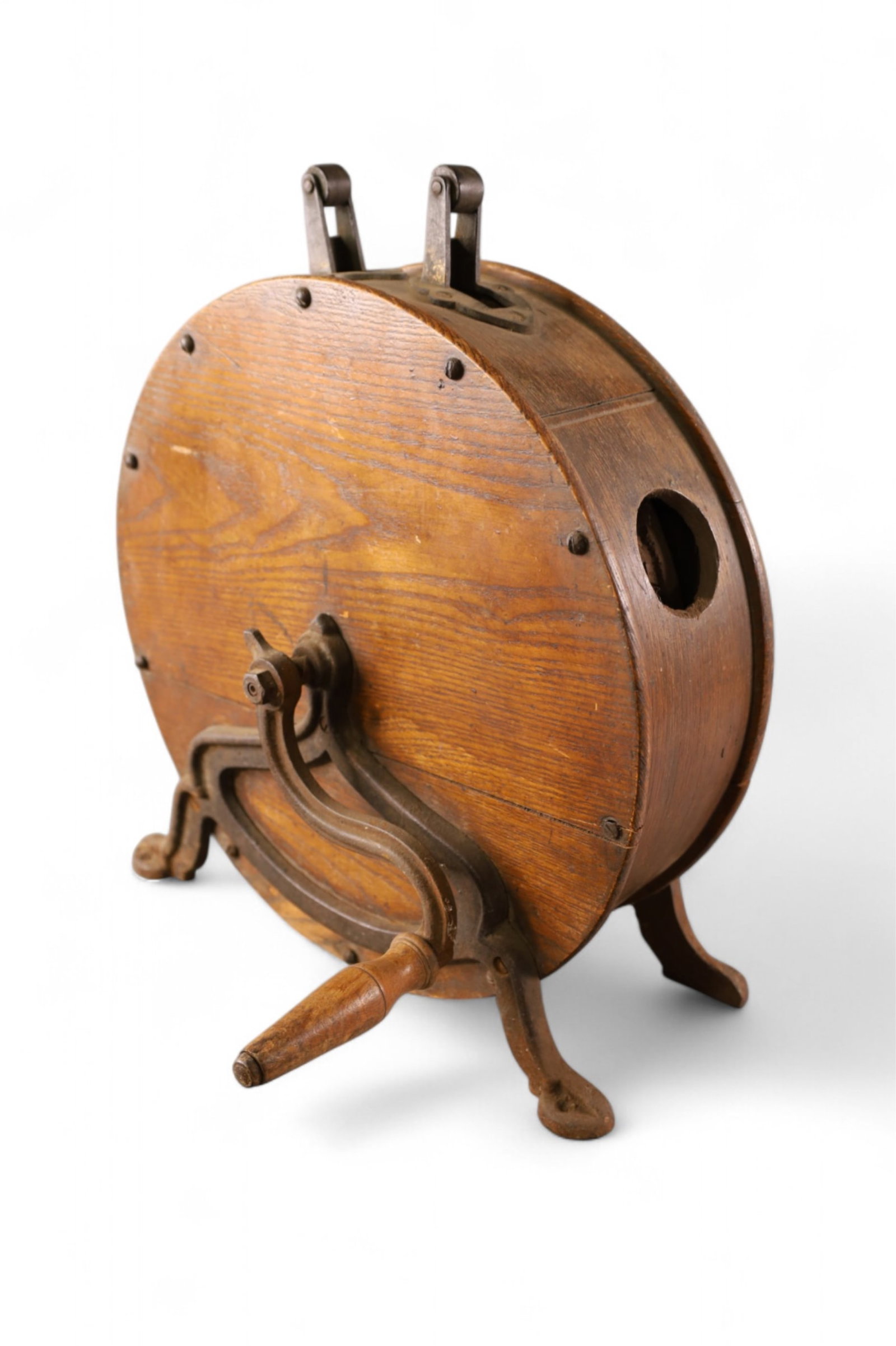 PRIMITIVE KNIFE SHARPENER: TABLE TOP PRIMITIVE KNIFE SHARPENER, 15" W x 17" H.