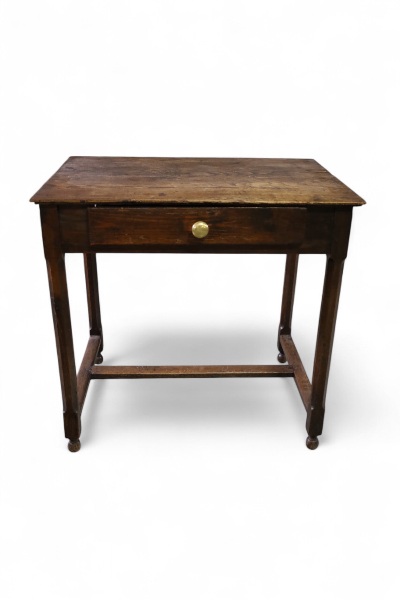 PRIMITIVE WORK TABLE: SINGLE DRAWER PRIMITIVE WORK TABLE. PEGGED CONSTRUCTION, CONDITION IS CONSISTENT WITH AGE. 30" W x 21" D x 29" H. THIS ITEM EXCEEDS SIZE LIMITATIONS FOR IN HOUSE SHIPPING, MUST BE PICKED UP IN HOUSE O