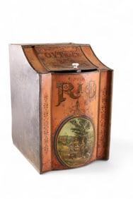 VICTORIAN TIN TEA BIN