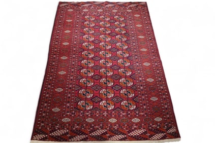 APPROX 6' 2" x 4' 4" HANDMADE WOOL RUG