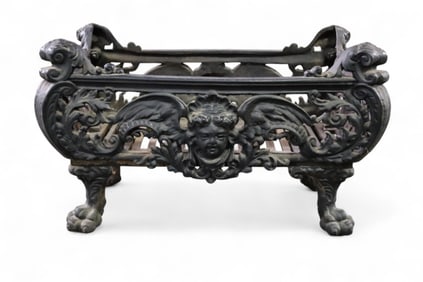 VICTORIAN CAST IRON LOG HOLDER