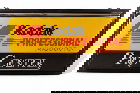 KODAK LIGHT UP SIGN: LARGE LIGHT UP KODAK SIGN, DOUBLE SIDED. 36" x 18"