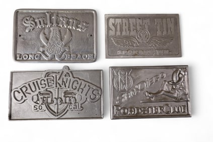 4 CAR CLUB PLAQUES