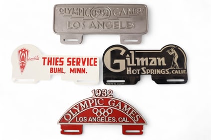 4 LICENSE PLATE TOPPERS