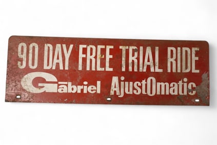 METAL PAINTED GABRIEL SHOCKS SIGN