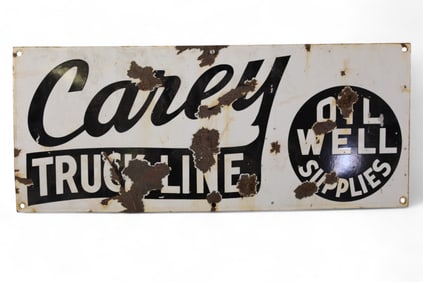CAREY TRUCK PORCELAIN SIGN