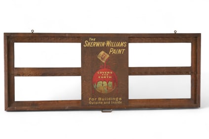 SHERWIN WILLIAMS PAINT SIGN BRUSH RACK