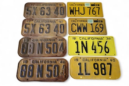 MISC. CALIFORNIA LICENSE PLATES