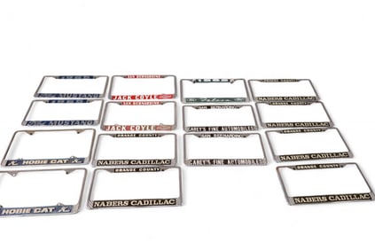 COLLECTION OF LICENSE PLATE HOLDERS