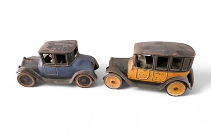 2 ARCADE CAST IRON CARS