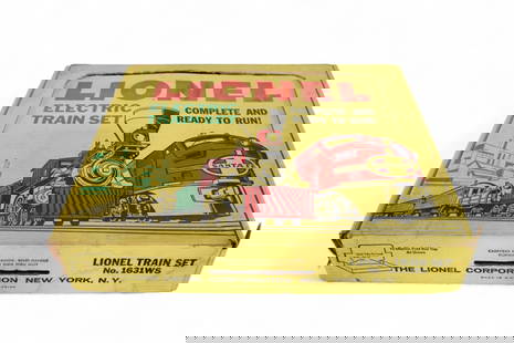 LIONEL ELECTRIC TRAIN SET: LIONEL No 1631 ELECTRIC TRAIN SET IN ORIGINAL BOX.