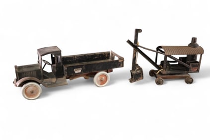 2 PRESSED STEEL KEYSTONE TOYS