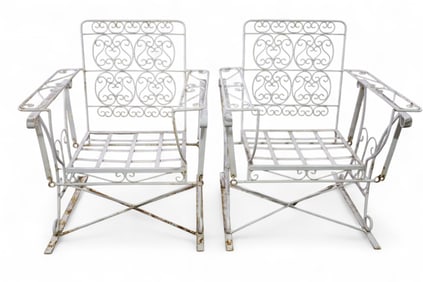 PAIR OF PATIO GLIDERS