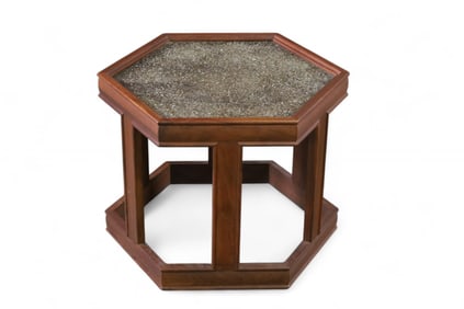BROWN SALTMAN SIDE TABLE