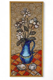 MID CENTURY MOSAIC WALL PLAQUE