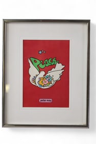 PETER MAX FRAMED PRINT