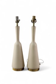 PAIR OF CERAMIC TABLE LAMPS