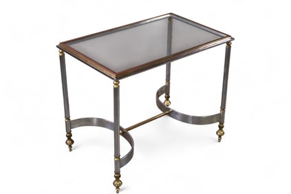 GLASS TOP SIDE TABLE