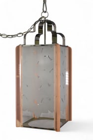 ETCHED GLASS HANGING LIGHT