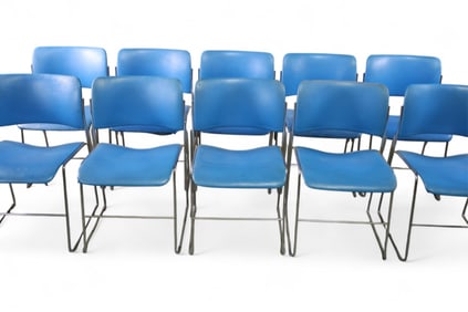 SET OF 10 DAVID ROLAND 40-4 CHAIRS